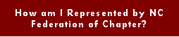 Text Box: How am I Represented by NC Federation of Chapter?